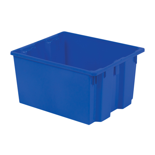 Polylewton Stack-N-Nest&reg; Containers, 13" x 24" x 20", Blue Mukwa Safety Services