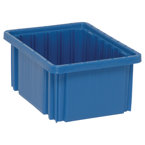 Divider Box&reg; Containers, Plastic, 10.9" W x 8.3" D x 5" H, Blue Mukwa Safety Services