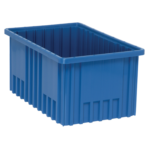 Contenants Divider Box, Plastique, 16,5" la x 10,9" p x 8" h, Bleu Mukwa Safety Services