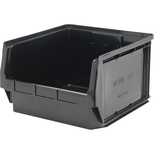 Contenant empilable, 18,375" la x 18,375" p x 11,875" h, Noir Mukwa Safety Services