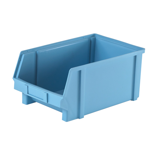 Plastibox&reg; Parts Bin, 8-1/10" W x 6" H x 12-4/5" D, Blue Mukwa Safety Services