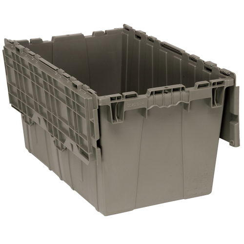 Attached-Top Distribution Container, 16-1/4" x 25-3/8" x 14-1/8", Grey Mukwa Safety Services