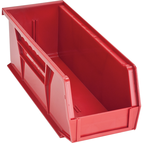 Ultra Stack & Hang Bin, 4-1/8" W x 4" H x 10-7/8" D, Red Mukwa Safety Services