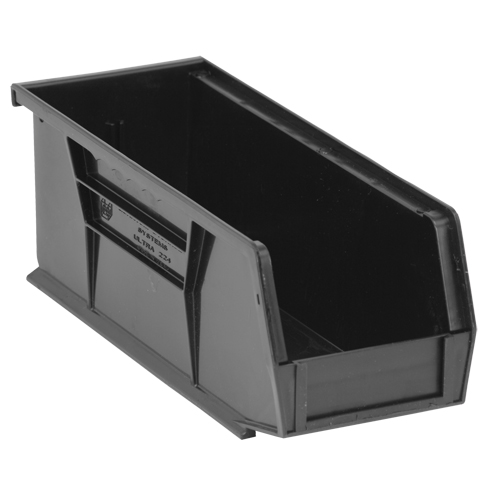 Contenant recycl&eacute; &eacute;cologique, 4,125"/3-3/16" la, 3-3/4" h x 10-7/8"/10,875" p, Noir Mukwa Safety Services