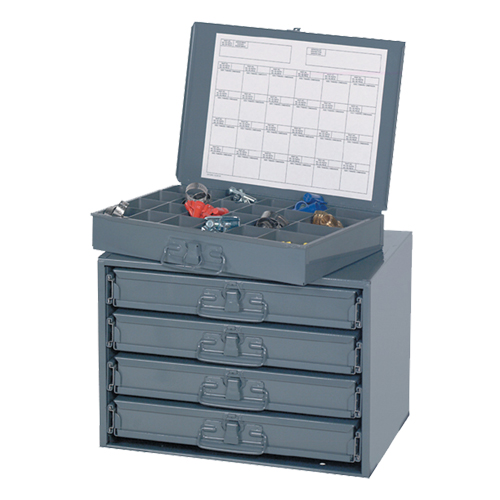 Sliding Cabinets, Steel, 4 Slots, 20" W x 15-3/4" D x 15" H, Grey Mukwa Safety Services