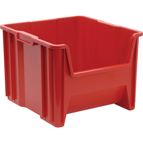 Giant Stacking Containers, 16.5" W x 17.5" D x 12.5" H, Red Mukwa Safety Services