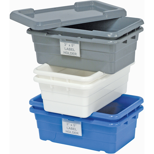 Bacs empilables en crois&eacute;, 11" la x 17,25" p x 12" h, Blanc Mukwa Safety Services