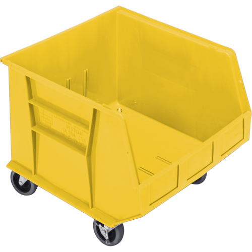 Mobile Bin, 14" H x 16-1/2" W x 18" D, 75 lbs. Capacity, Yellow Mukwa Safety Services