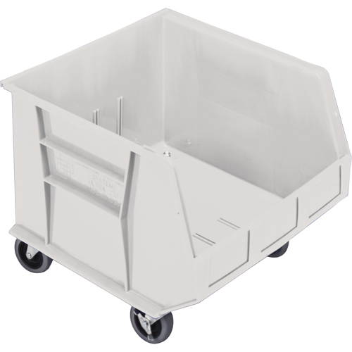 Mobile Bin, 14" H x 16-1/2" W x 18" D, 75 lbs. Capacity, Ivory Mukwa Safety Services