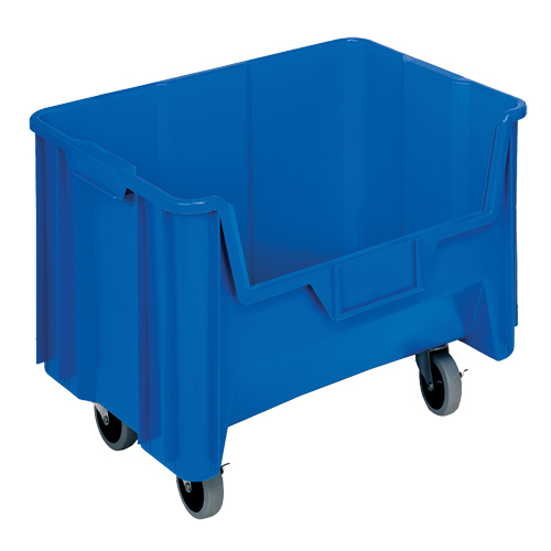 Mobile Giant Stack Container, 12-7/16" H x 19-7/8" W x 15-1/4" D, 250 lbs. Capacity, Blue Mukwa Safety Services