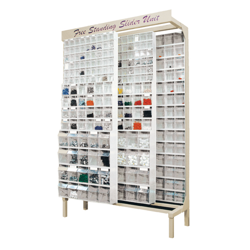 Syst&egrave;me de stockage &agrave; glissi&egrave;re &agrave; bacs basculants autonome, 48" la x 18" p x 77" h, 112 tiroirs Mukwa Safety Services