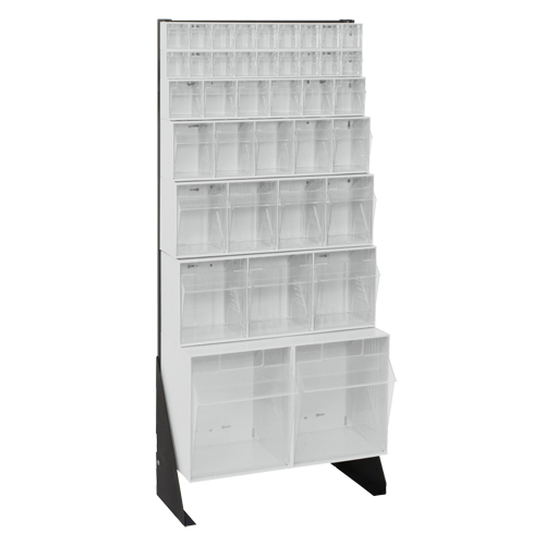 Tip-Out Bins Stand, 23-5/8" W x 8" D x 52" H, 38 Drawers Mukwa Safety Services