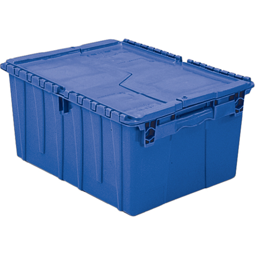 Flipak&reg; Polyethylene Plastic (PE) Distribution Containers, 11.8" x 9.8" x 7.7", Blue Mukwa Safety Services