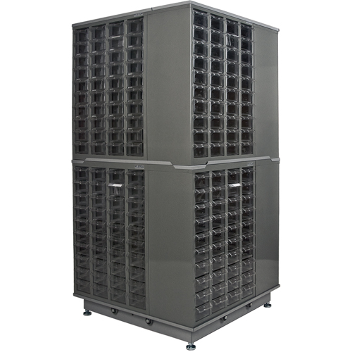 KPC-600 Parts Cabinet, Galvanized Steel, 40 Drawers, 18-3/10" x 8-7/10" x 25-3/10", Grey Mukwa Safety Services