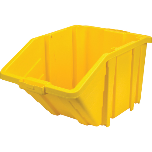 Jumbo Plastic Bin, 15-1/2" W x 13" H x 25" D, Yellow, 200 lbs. Capacity Mukwa Safety Services