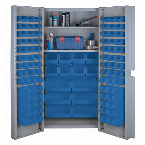 Deep Door Combination Cabinets, 38" W x 24" D x 72" H, Grey Mukwa Safety Services