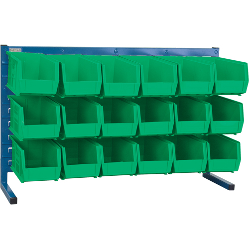 Rayonnage &agrave; persienne avec bacs, 18 bacs, 36" la x 8-1/4" p x 22" h Mukwa Safety Services