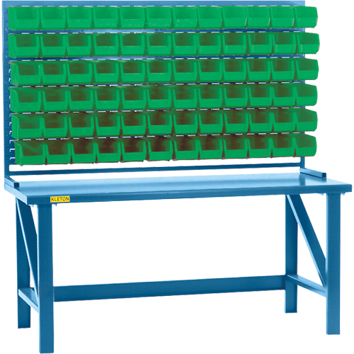 Rayonnage &agrave; persienne avec bacs, 72 bacs, 72" la x 15" p x 40" h Mukwa Safety Services