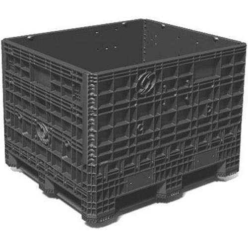 Conteneurs repliables &agrave; usage moyen Bulkpak, 48" lo x 40" la x 34" h, Noir Mukwa Safety Services