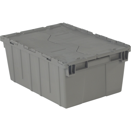Contenants de distribution Flipak en plastique poly&eacute;thyl&egrave;ne (PE), 21,9" x 15,2" x 9,3", Gris Mukwa Safety Services