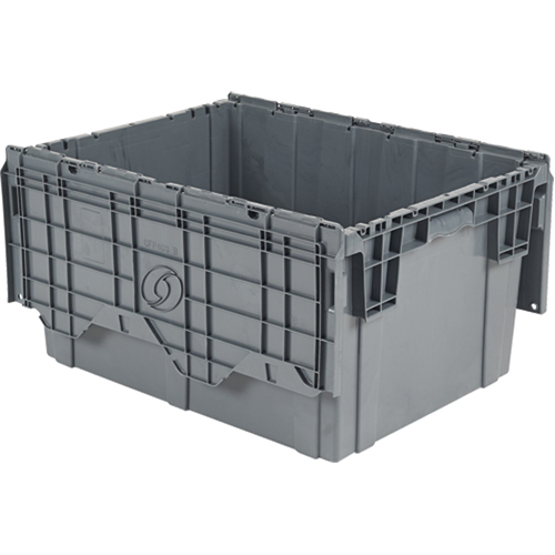 Contenants de distribution Flipak en plastique poly&eacute;thyl&egrave;ne (PE), 39" x 14" x 13", Gris Mukwa Safety Services