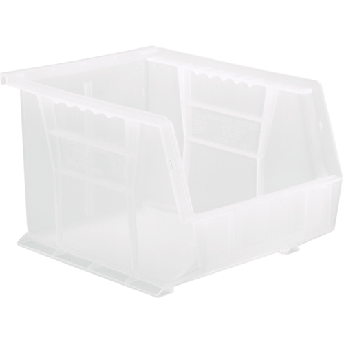 Bac transparent ultra empilable & suspendable, 8-1/4" la, 7" h x 10-3/4" p, Transparent Mukwa Safety Services