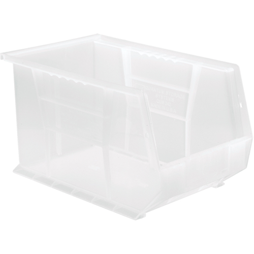 Clear-View Ultra Stack & Hang Bin, 8-1/4" W x 8" H x 13-5/8" D, Clear Mukwa Safety Services