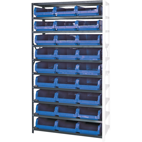 Shelving Unit with Stacking Bins, Steel, Magnum Bin, Add-On, 42" W x 76" H Mukwa Safety Services
