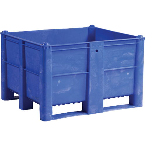 Pallet Container, 40"/47.25" D x 48"/39.4" W x 29"/29.1" H, 1543 lbs./2650 lbs. Capacity, Blue Mukwa Safety Services