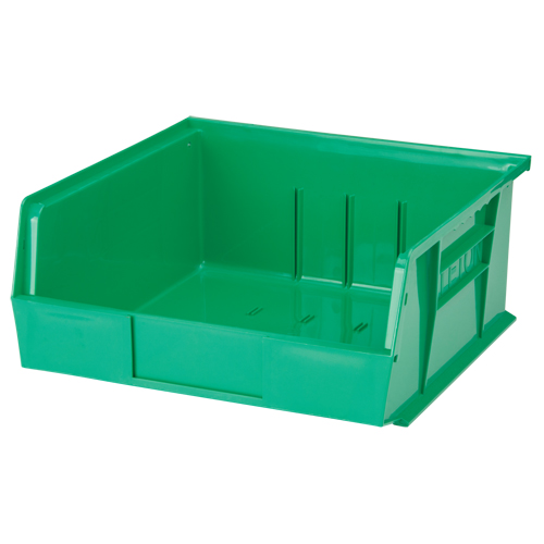 Stack & Hang Bin, 11" W x 5" H x 10-7/8" D, Green Mukwa Safety Services