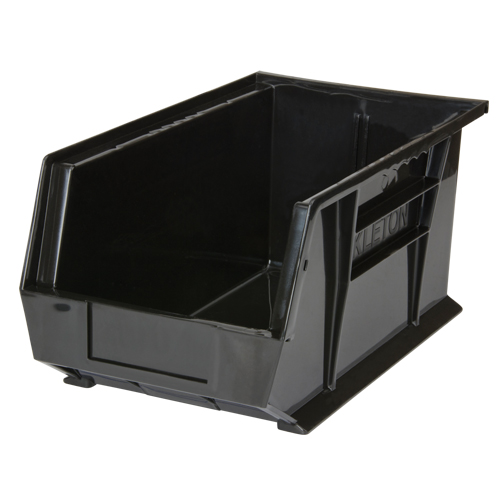 Bac empilable & &agrave; suspendre, 8-1/4" la, 7" h x 14-3/4" p, Noir Mukwa Safety Services