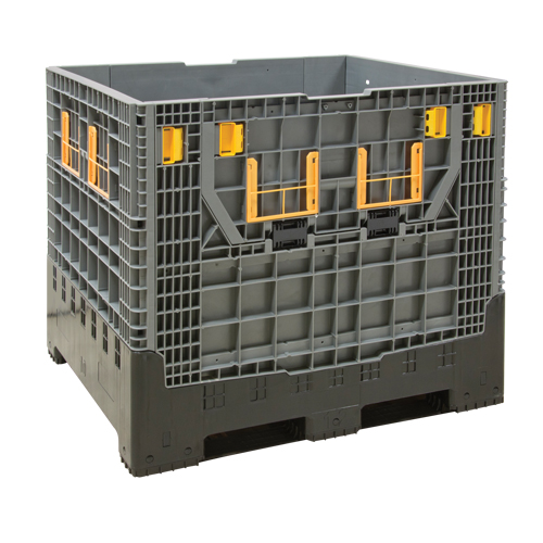 Contenant de vrac pliable, 47,2" lo x 39,4" la x 39,4" h, Gris Mukwa Safety Services