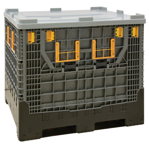 Contenant de vrac pliable, 47,2" lo x 39,4" la x 39,4" h, Gris Mukwa Safety Services