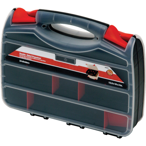 Plastic Compartment Box, 10.25" W x 12.25" D x 3" H, 32 Compartments Mukwa Safety Services