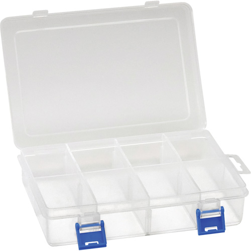 Boîte &agrave; compartiments en plastique, 5,5" la x 7,75" p x 1,75" h, 8 compartiments Mukwa Safety Services