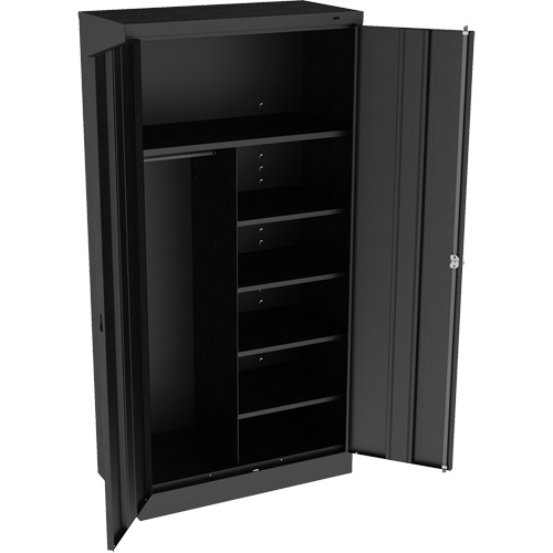 Armoire &agrave; combinaison, 36" la x 18" p x 72" h, Noir Mukwa Safety Services