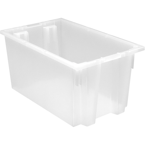 Contenant robuste Stack & Nest, 12" x 19,5" x 23,5", Transparent Mukwa Safety Services
