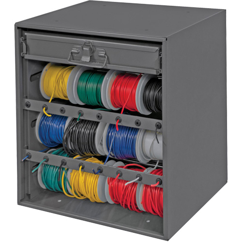 Armoire d'entreposage pour fil et borne, Acier, 1 tiroirs, 15-9/16" x 11-7/8" x 16-3/8", Gris Mukwa Safety Services