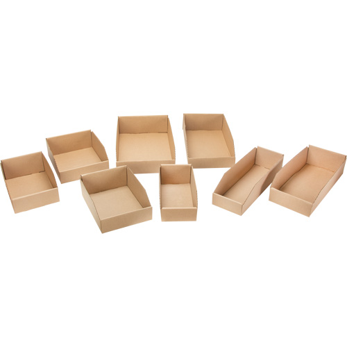 Boîtes profondes en carton ondul&eacute;, 5-3/4" la x 17-1/4" p x 4-1/2" h, Beige Mukwa Safety Services