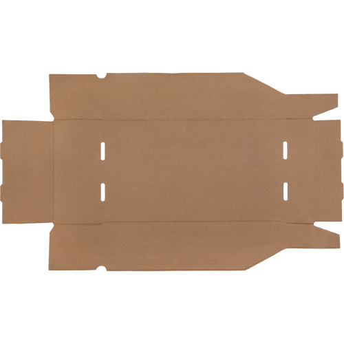 Boîtes profondes en carton ondul&eacute;, 9-3/4" la x 17-1/4" p x 4-1/2" h, Beige Mukwa Safety Services