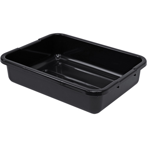 Bac d'entreposage tout usage &agrave; fond rainur&eacute;, 5" ha x 15" p x 21" lo, Plastique, Noir Mukwa Safety Services