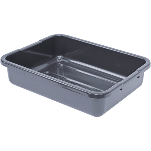 All-Purpose Ribbed-Bottom Storage Tub, 5" H x 15" D x 21" L, Plastic, Grey Mukwa Safety Services
