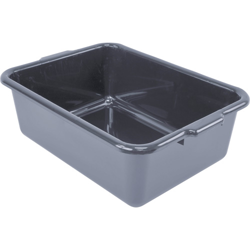 Bac d'entreposage tout usage &agrave; fond plat, 7" ha x 15" p x 21" lo, Plastique, Gris Mukwa Safety Services