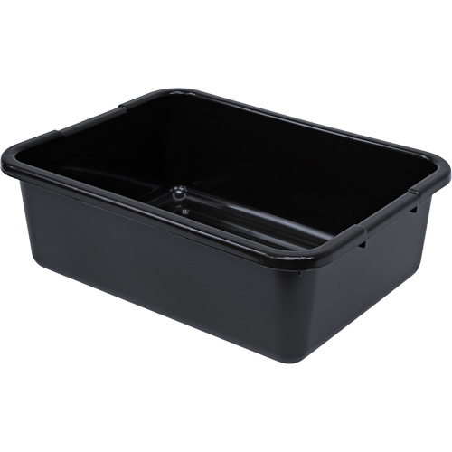 Bac d'entreposage tout usage &agrave; fond rainur&eacute;, 7" ha x 15" p x 21" lo, Plastique, Noir Mukwa Safety Services