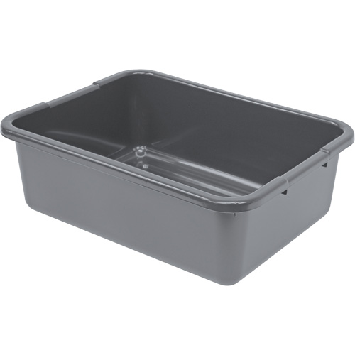 Bac d'entreposage tout usage &agrave; fond rainur&eacute;, 7" ha x 15" p x 21" lo, Plastique, Gris Mukwa Safety Services
