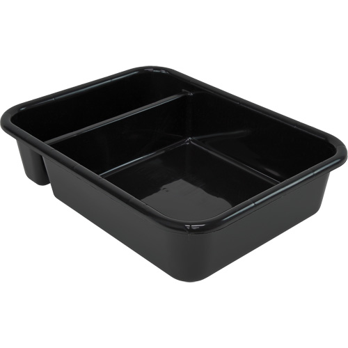 Bac d'entreposage tout usage &agrave; compartiment, 7" ha x 15" p x 20" lo, Plastique, Noir Mukwa Safety Services