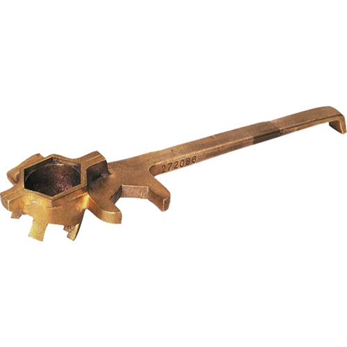 Cl&eacute; anti&eacute;tincelante de luxe pour barils, Ouverture de 1-1/4", Poign&eacute;e 3-1/4", Alliage de bronze Mukwa Safety Services