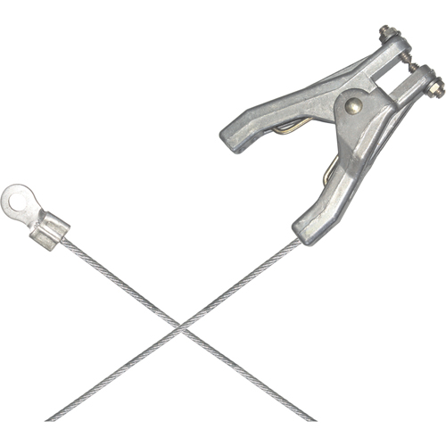 Heavy-Duty Bonding & Grounding Wire Assemblies - Hand Clamp & 1/4" Terminal Connectors Mukwa Safety Services