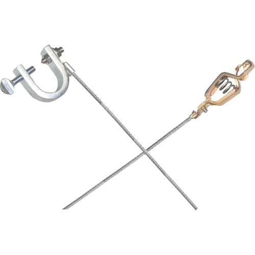 Light-Duty Bonding & Grounding Wire Assemblies - Alligator Clip & Small C-Clamps Mukwa Safety Services
