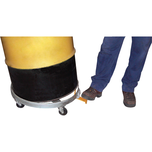 Tilting Drum Dollies, Steel, 900 lbs. Capacity, 23-1/2" Diameter, Hard Rubber Casters Mukwa Safety Services